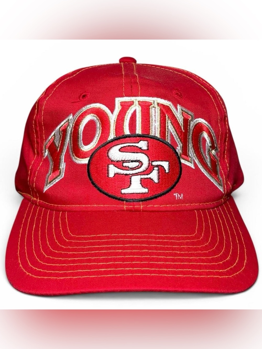 Vintage 90s San Francisco 49ers Steve Young Starter NFL Football Snapback Hat